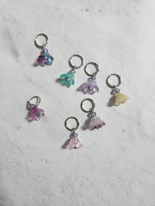 Flower Drops Stitch Markers